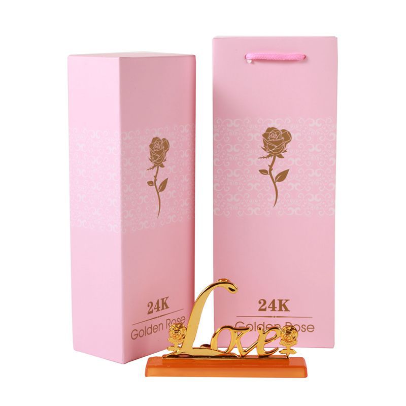 24K Gold Leaf Rose Simulation Bouquet - Perfect Gift for Christmas, Valentine's Day, and Birthdays