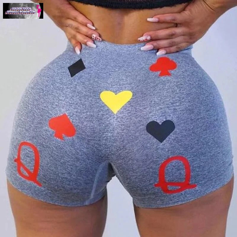 Summer High Waist Letter Print Shorts - Trendy & Comfortable!