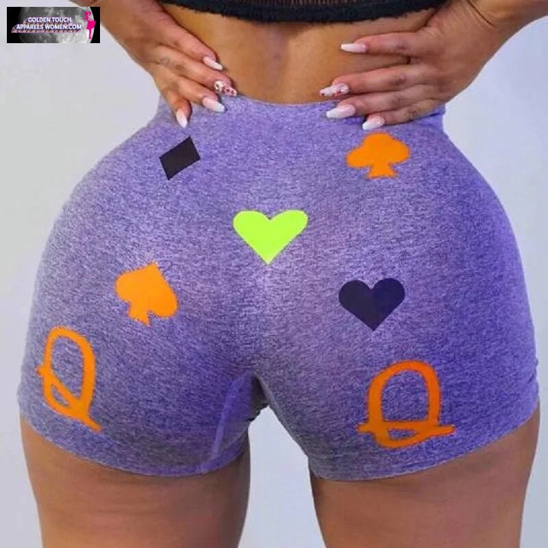 Summer High Waist Letter Print Shorts - Trendy & Comfortable!