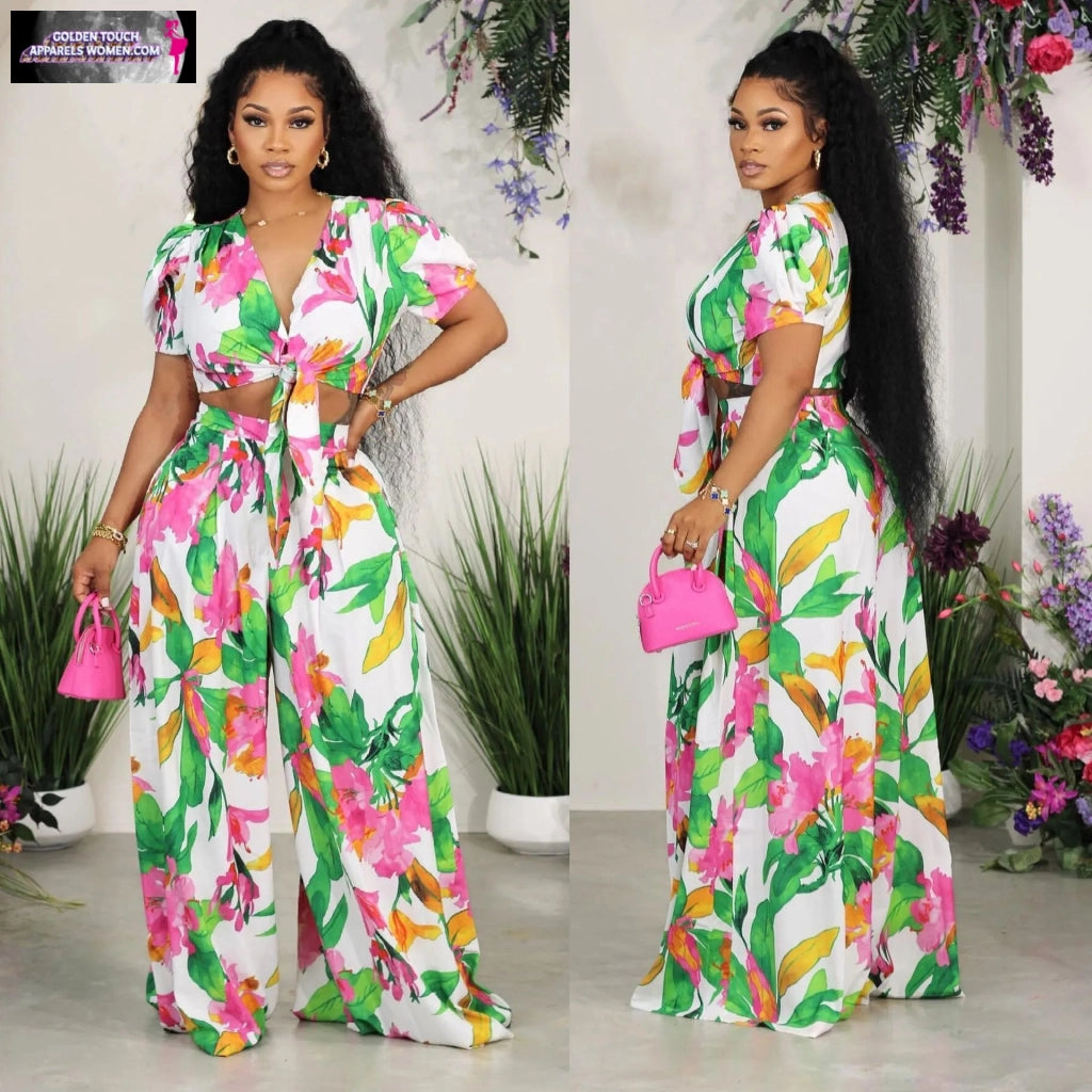Ladies Sexy Summer Two Piece Pant Set Outfits
Sleek Wide Leg Design" - Stay on-trend and comfortable
