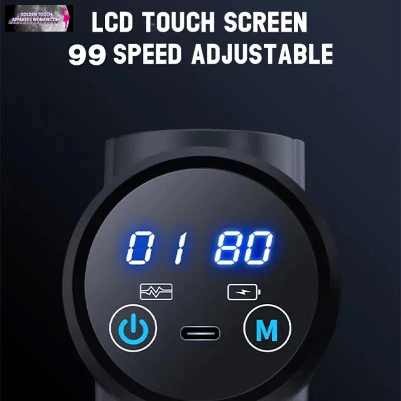 New Fascial Massage Gun Muscle Relaxation Vibration Machine Neck Back Leg Compression Massager Portable Fitness Device