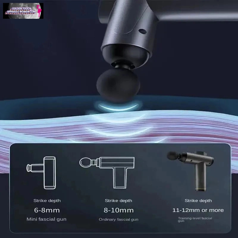 New Fascial Massage Gun Muscle Relaxation Vibration Machine Neck Back Leg Compression Massager Portable Fitness Device