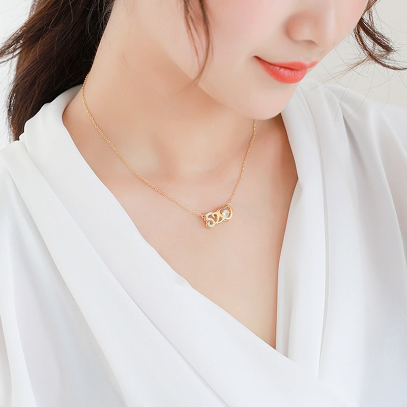 "I Love You Necklace - 18K Gold Plated Creative Agonist Pendant, Perfect Valentine's Day Gift