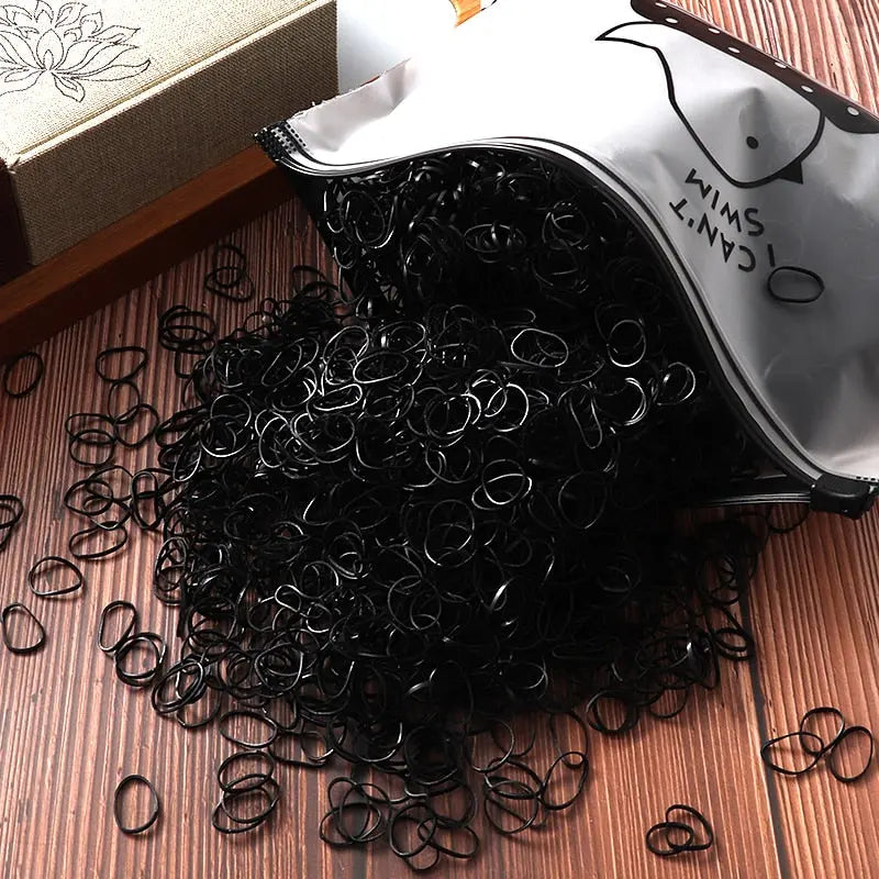 2000pcs Girls Hair Accessories gift Nylon Rubber Band Elastic Hair Bands  Headband Children Ponytail Holder Bands Kids Ornaments.