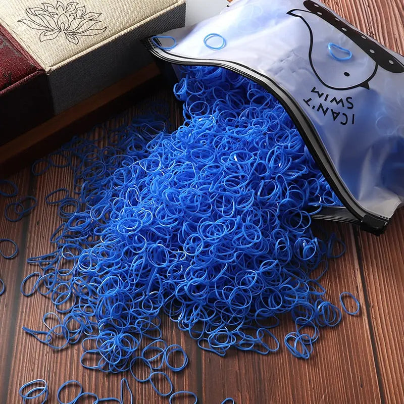 2000pcs Girls Hair Accessories gift Nylon Rubber Band Elastic Hair Bands  Headband Children Ponytail Holder Bands Kids Ornaments.