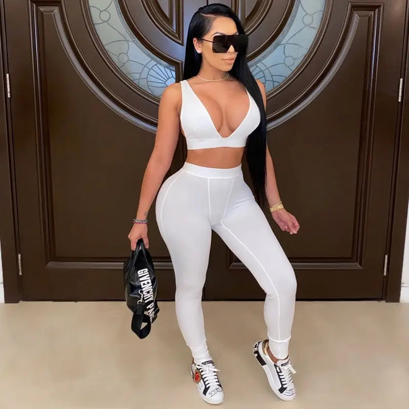 ANJAMANOR Sexy Sweatsuits for Women Comfy Lounge Wear Two Piece Set Tracksuits.