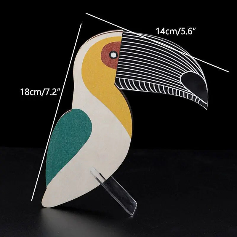 Animals LED Night Light Wood Acrylic Table USB Lights Decorate For Children Baby Kids Bedside Lamp Pelican Sirius Whale Toucan.