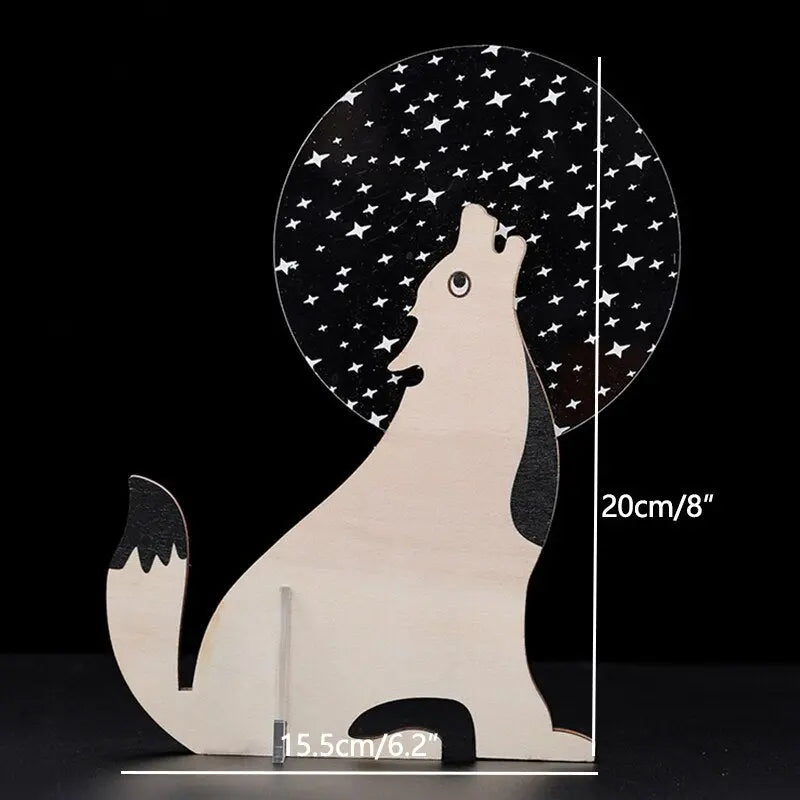 Animals LED Night Light Wood Acrylic Table USB Lights Decorate For Children Baby Kids Bedside Lamp Pelican Sirius Whale Toucan.