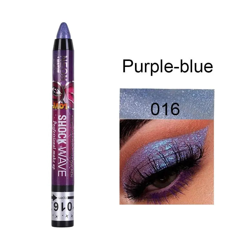 Beyprern 24-color Eye Shadow Stick 3-in-1 Eye Shadow Lipstick Lying Silkworm Pen Pearlescent Not Easy To Smudge Stage Cosmetics.