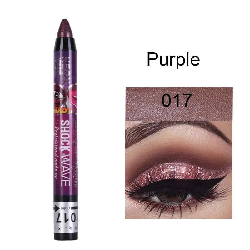 Beyprern 24-color Eye Shadow Stick 3-in-1 Eye Shadow Lipstick Lying Silkworm Pen Pearlescent Not Easy To Smudge Stage Cosmetics.