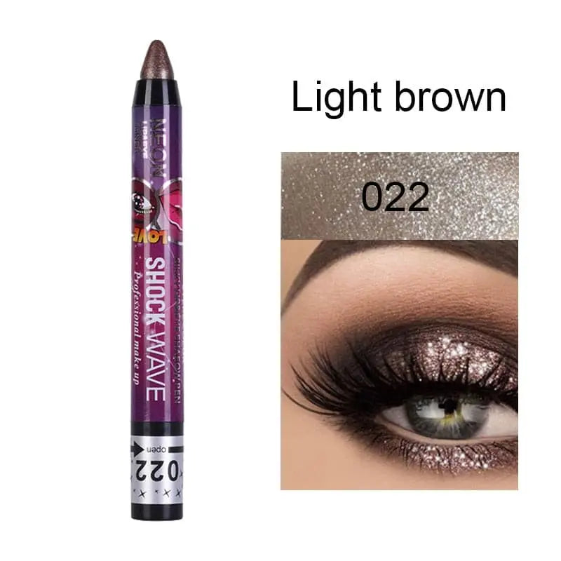 Beyprern 24-color Eye Shadow Stick 3-in-1 Eye Shadow Lipstick Lying Silkworm Pen Pearlescent Not Easy To Smudge Stage Cosmetics.