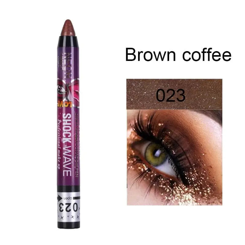 Beyprern 24-color Eye Shadow Stick 3-in-1 Eye Shadow Lipstick Lying Silkworm Pen Pearlescent Not Easy To Smudge Stage Cosmetics.