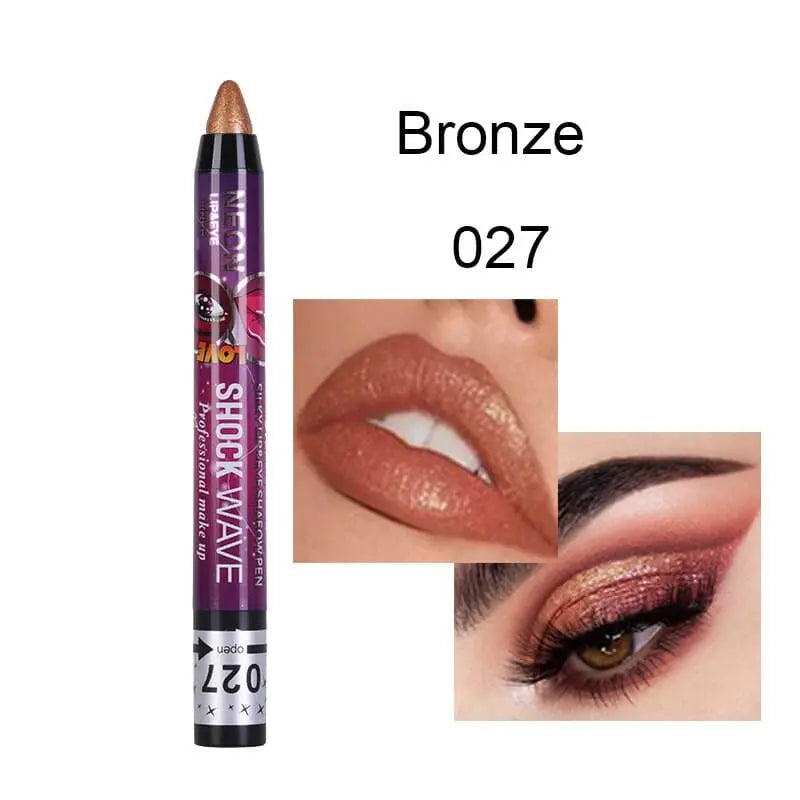 Beyprern 24-color Eye Shadow Stick 3-in-1 Eye Shadow Lipstick Lying Silkworm Pen Pearlescent Not Easy To Smudge Stage Cosmetics.