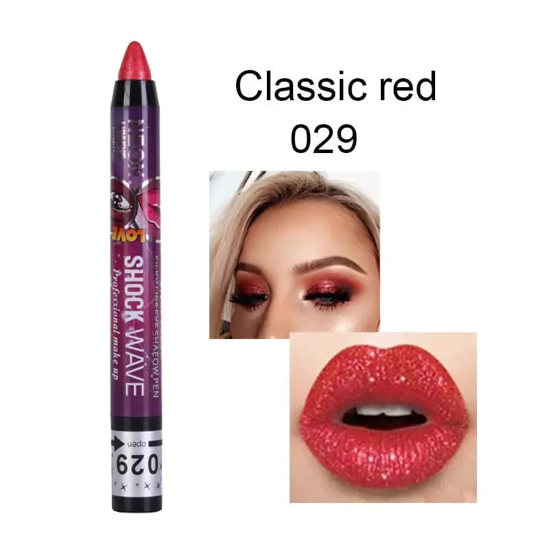 Beyprern 24-color Eye Shadow Stick 3-in-1 Eye Shadow Lipstick Lying Silkworm Pen Pearlescent Not Easy To Smudge Stage Cosmetics.