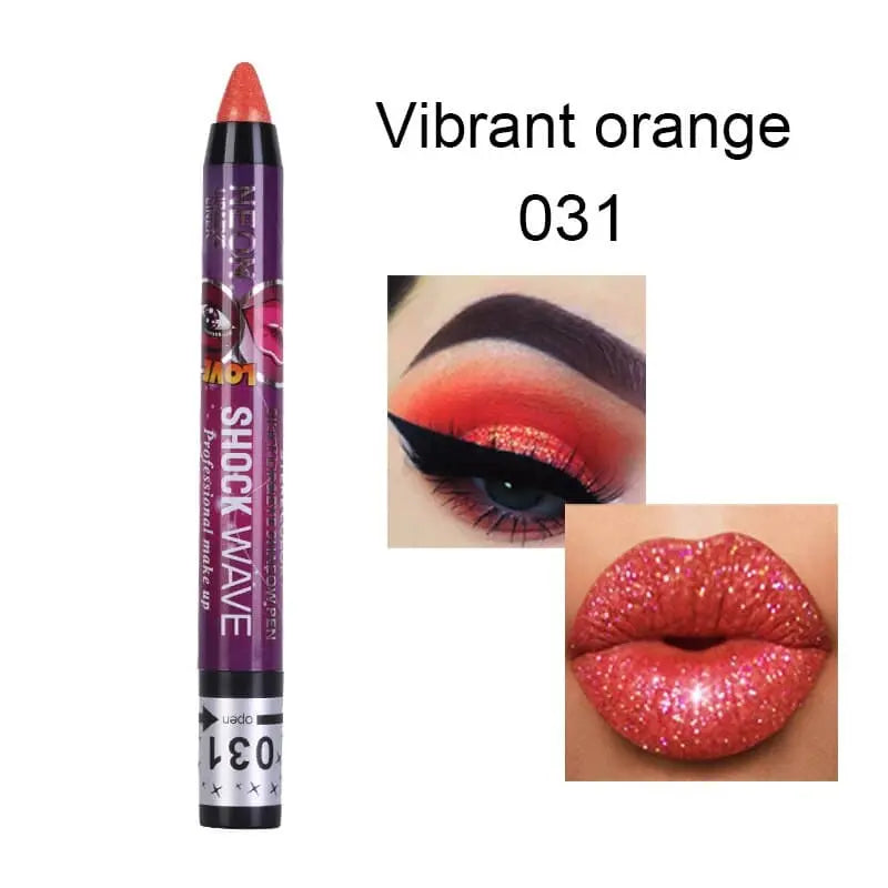 Beyprern 24-color Eye Shadow Stick 3-in-1 Eye Shadow Lipstick Lying Silkworm Pen Pearlescent Not Easy To Smudge Stage Cosmetics.