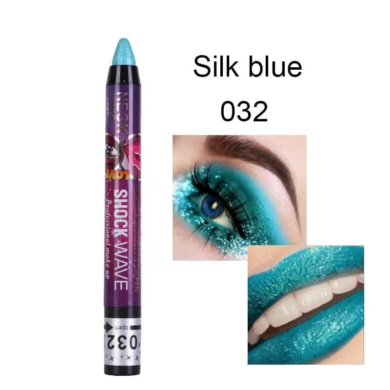 Beyprern 24-color Eye Shadow Stick 3-in-1 Eye Shadow Lipstick Lying Silkworm Pen Pearlescent Not Easy To Smudge Stage Cosmetics.