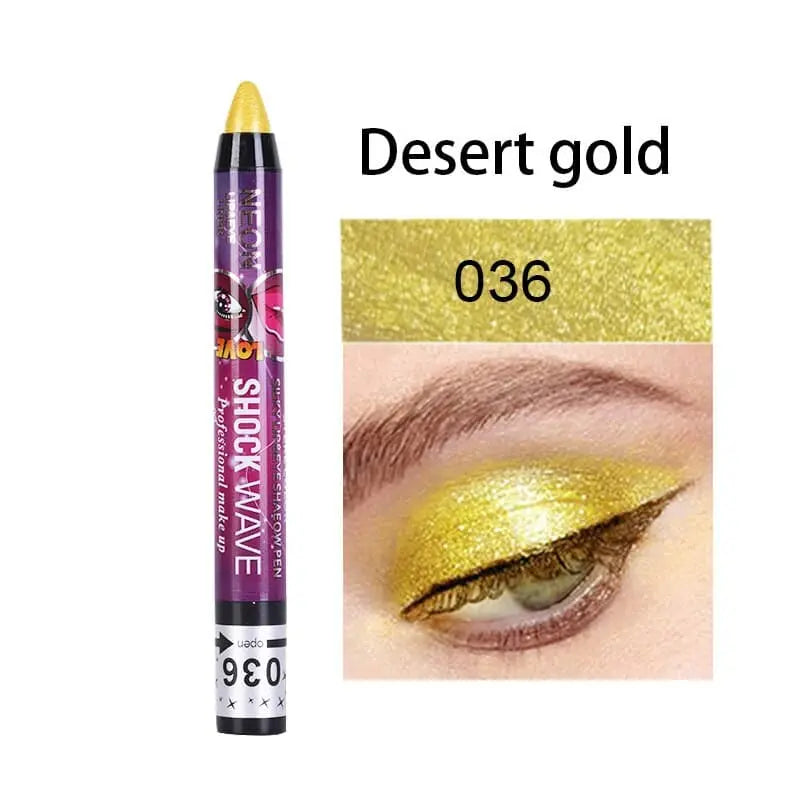 Beyprern 24-color Eye Shadow Stick 3-in-1 Eye Shadow Lipstick Lying Silkworm Pen Pearlescent Not Easy To Smudge Stage Cosmetics.