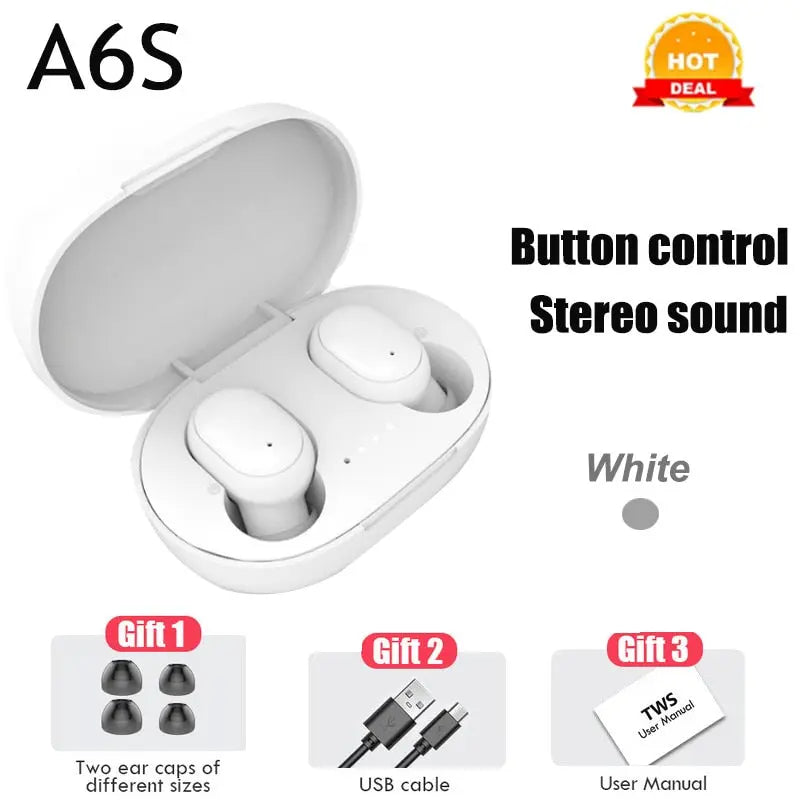 Bluetooth Headsets Stereo Headphones ( Noise Cancelling )HIGH QUALITY A6S PLUS 2023.