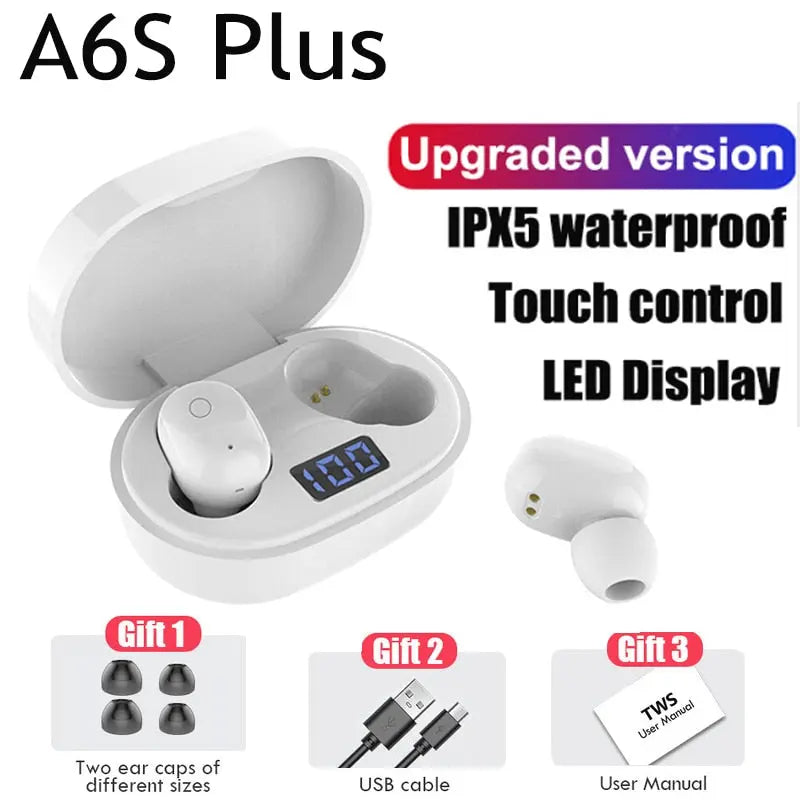 Bluetooth Headsets Stereo Headphones ( Noise Cancelling )HIGH QUALITY A6S PLUS 2023.
