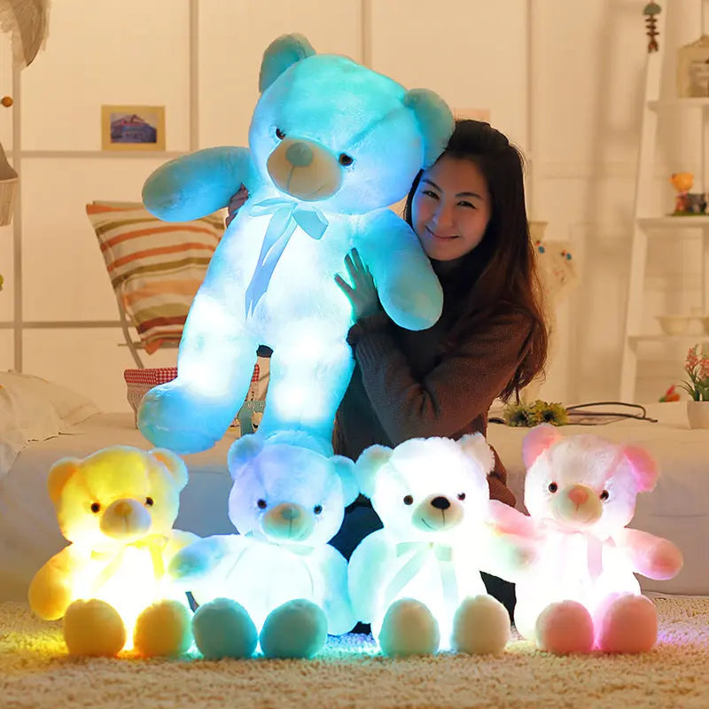 Candy Color Luminous  Plush Toy Teddy Bear  GAMER GIRLS.