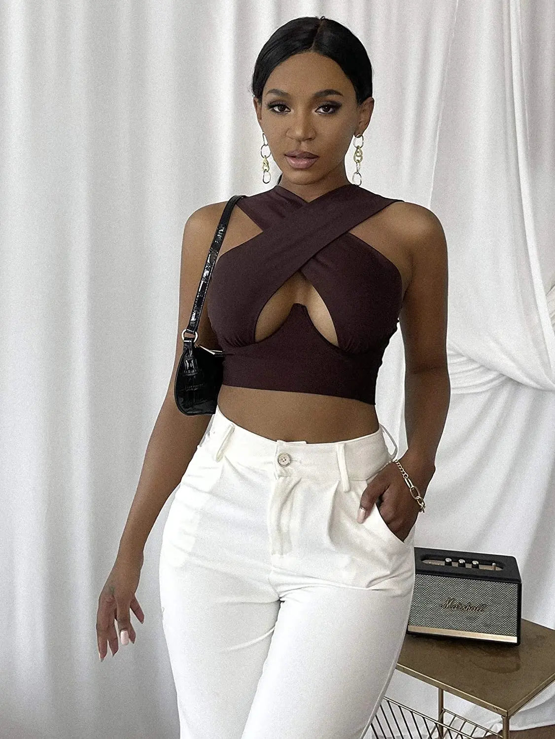 Criss Cross Front Crop Top new 2023.