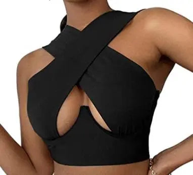 Criss Cross Front Crop Top new 2023.