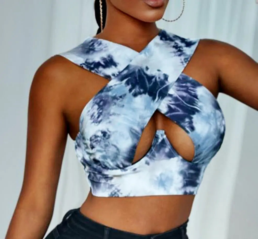 Criss Cross Front Crop Top new 2023.