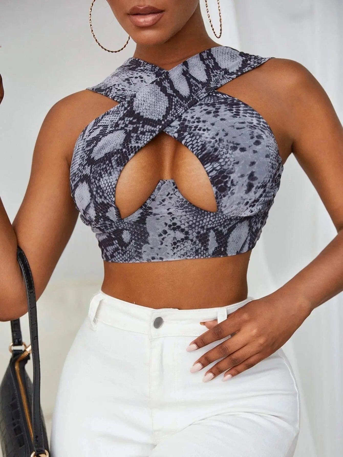 Criss Cross Front Crop Top new 2023.