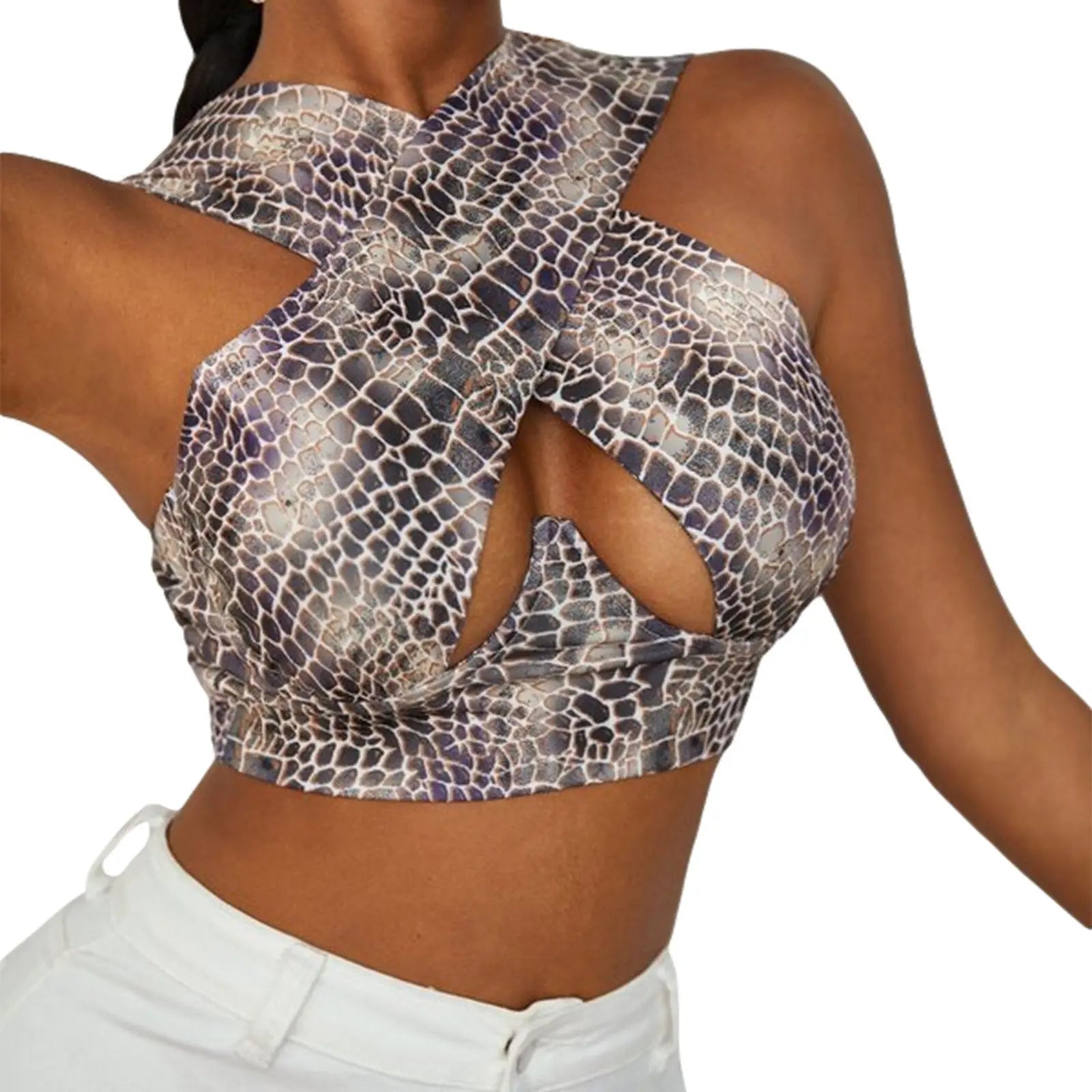 Criss Cross Front Crop Top new 2023.