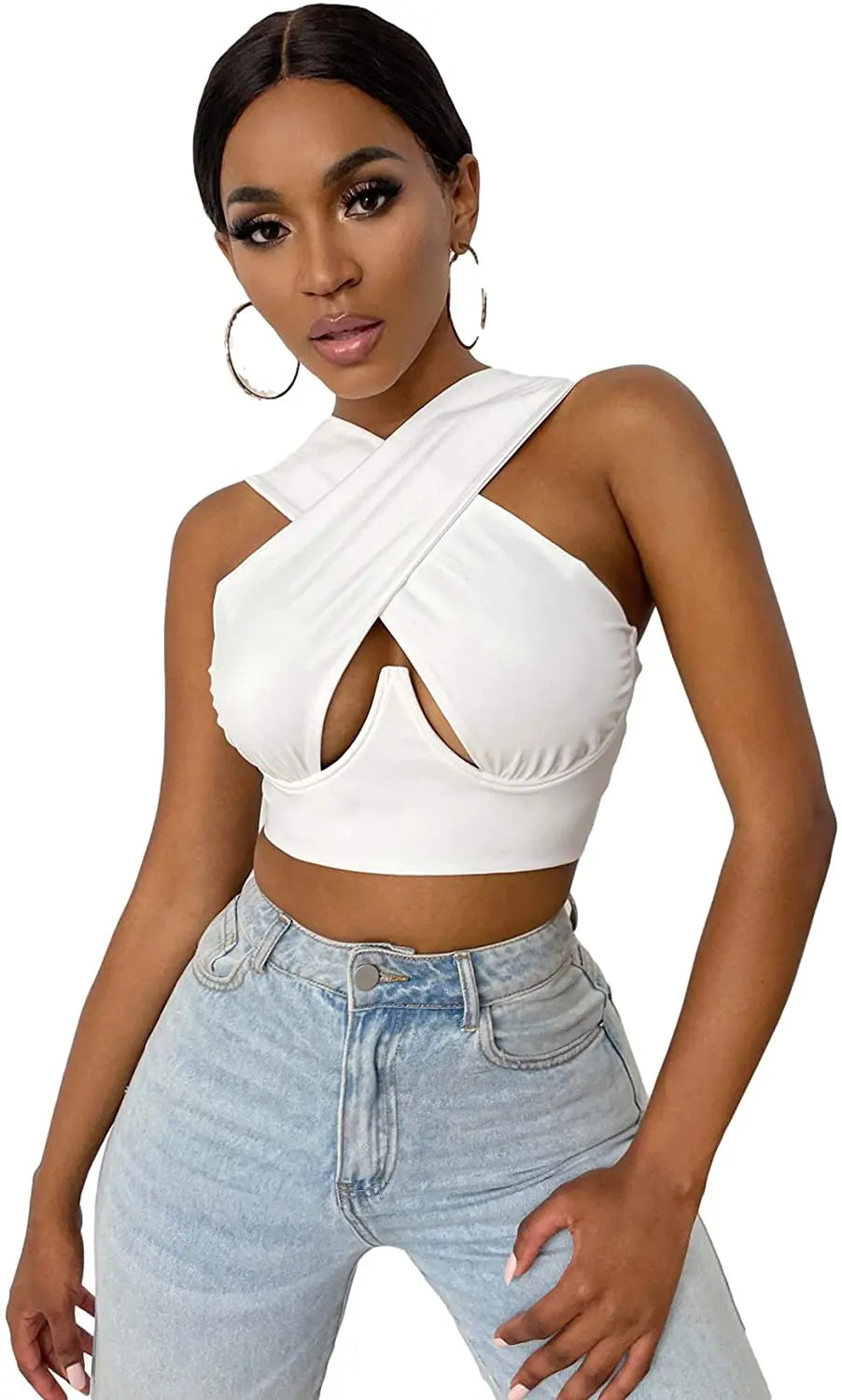 Criss Cross Front Crop Top new 2023.