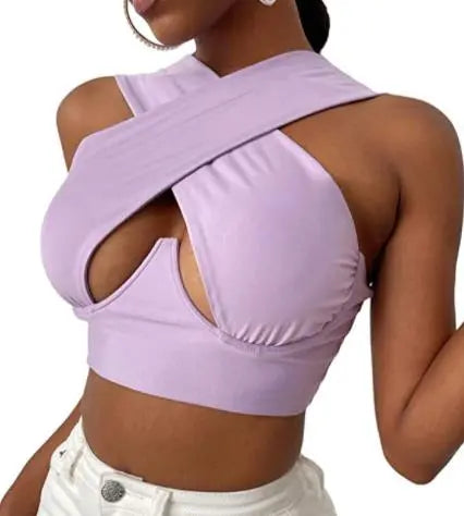 Criss Cross Front Crop Top new 2023.