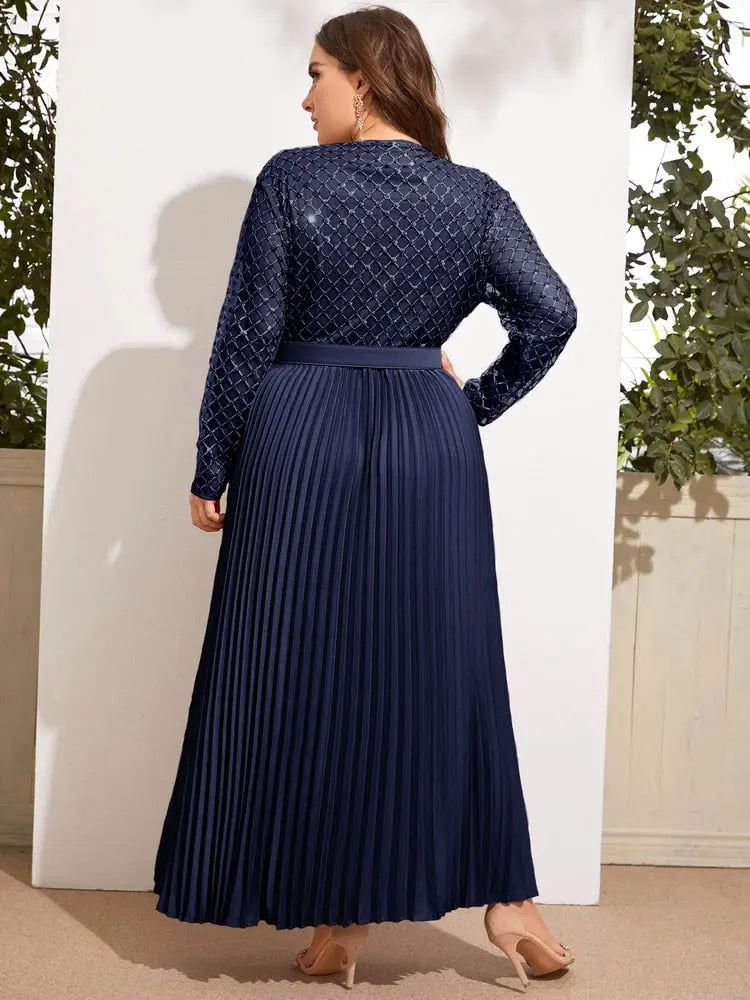 Elegant Plus Size Bright Silk Ruched Maxi Dresses Women Luxury Waistband Evening Party Clothing Night Club Dress Female Outfits.