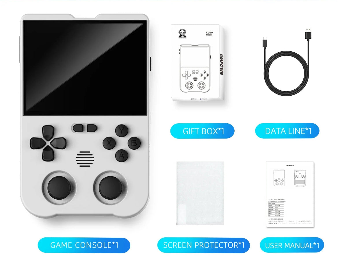 Handheld Game Console - 3.5" IPS Screen, 3000mAh Battery, Linux System, Portable Video Game Console for Kids Gift