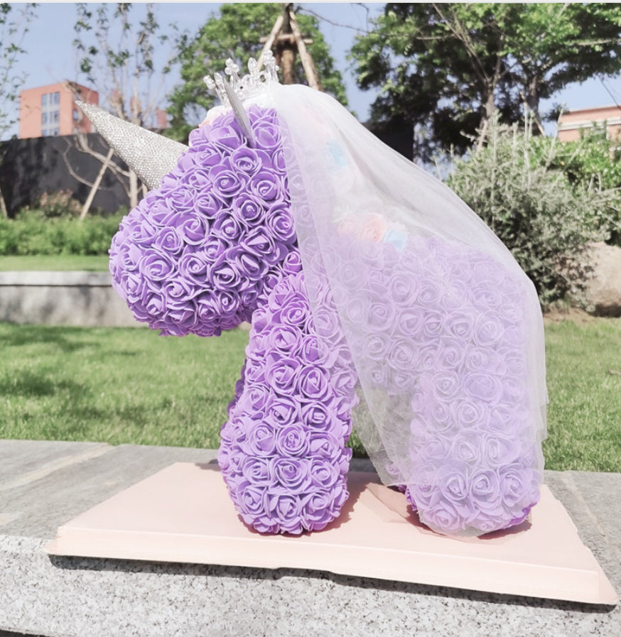 Preserved Flower Unicorn PE Foam Flower Handmade Rose Bear Valentine's Day Gift Rose Unicorn Manufacturer
