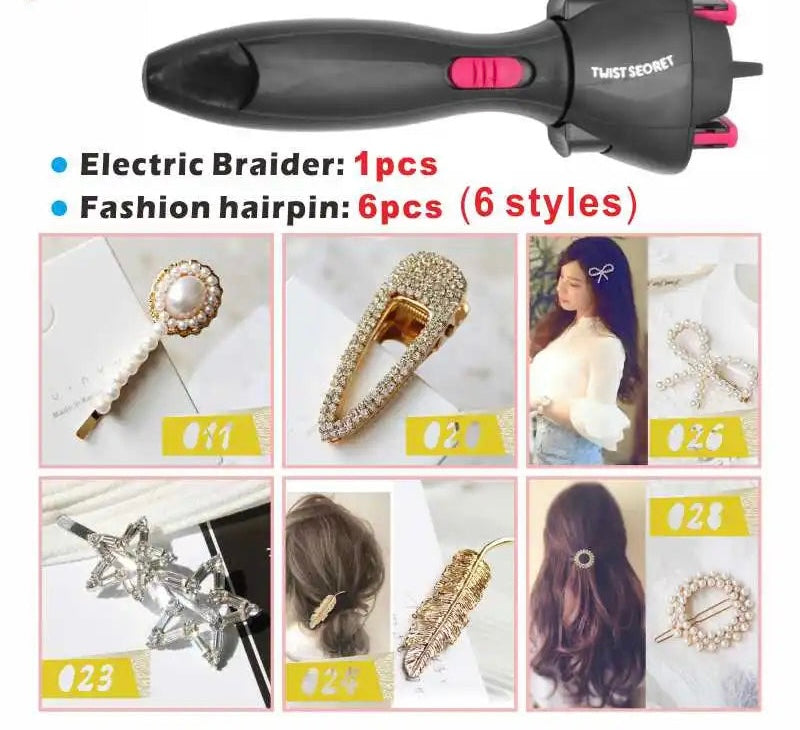 Effortlessly Style Your Hair with Our Electric Hair Braider - High Quality, Portable, and Time-Saving!