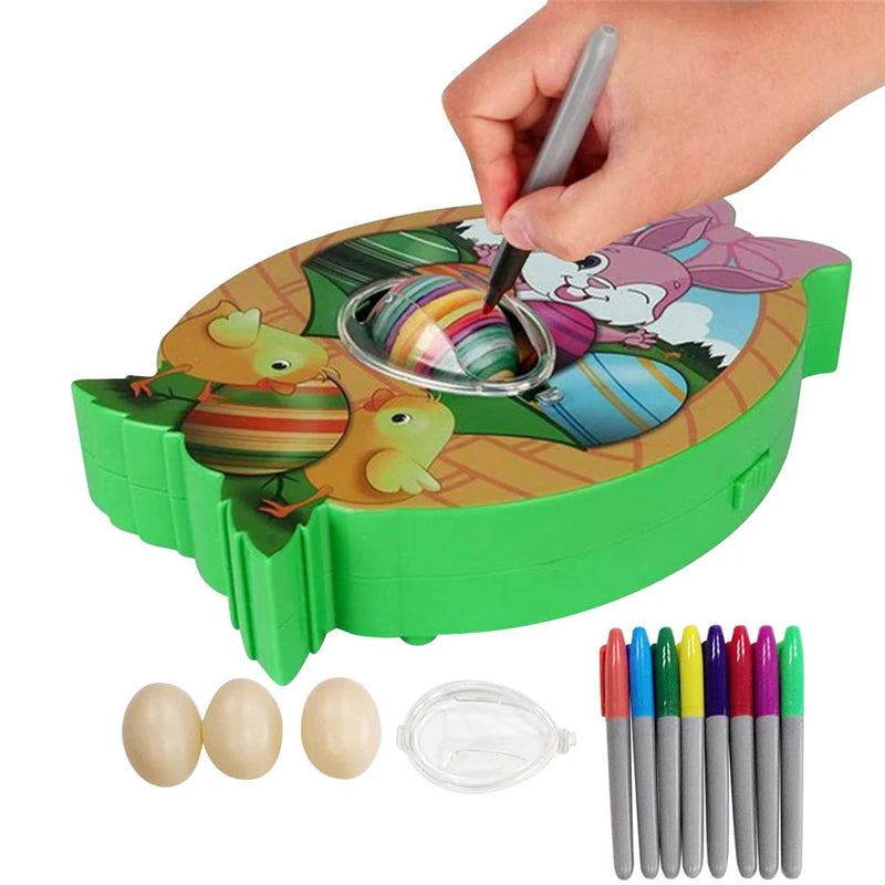 DIY Egg Decorating Set Easter Christmas Painted Egg Spinner Machine Accessories Craft Educational Toy Coloring Kit Children Gift
