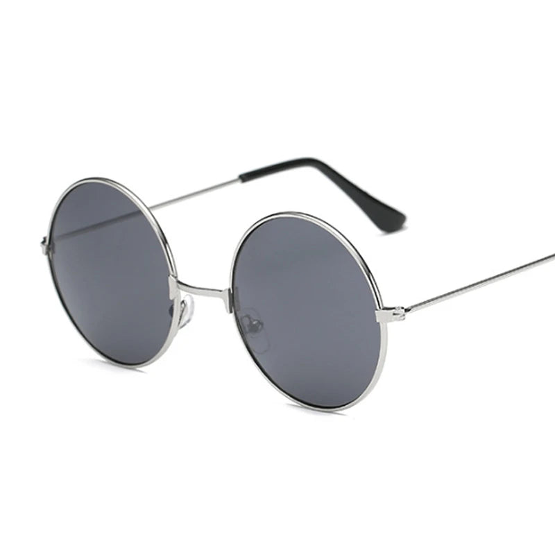 Vintage Small Round Sunglasses Women Brand Designer Sunglasses Female Alloy Colorful Mirror Retro Black Circle Oculos De Sol