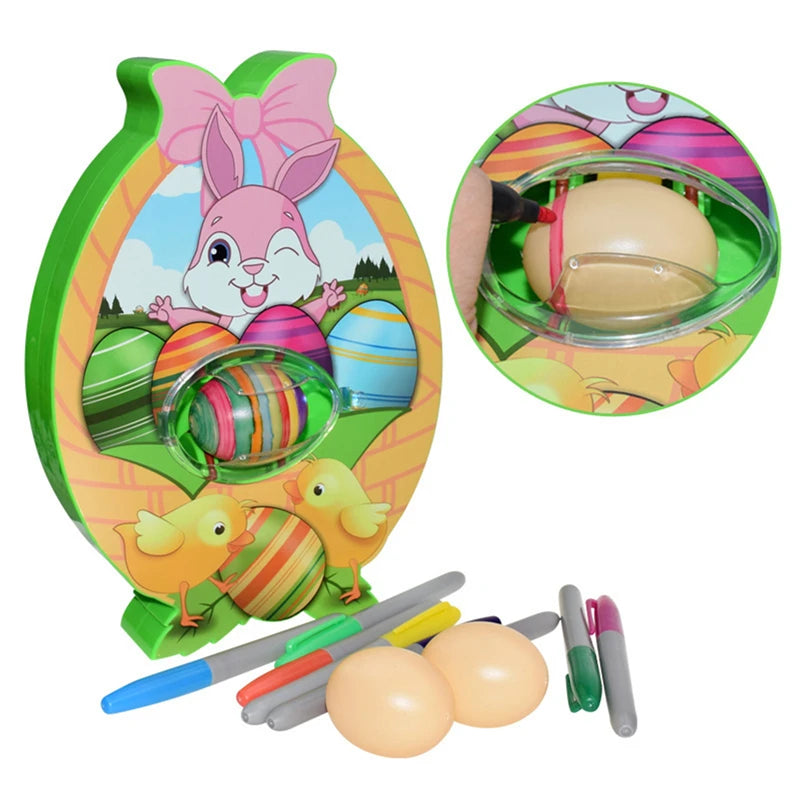 DIY Egg Decorating Set Easter Christmas Painted Egg Spinner Machine Accessories Craft Educational Toy Coloring Kit Children Gift