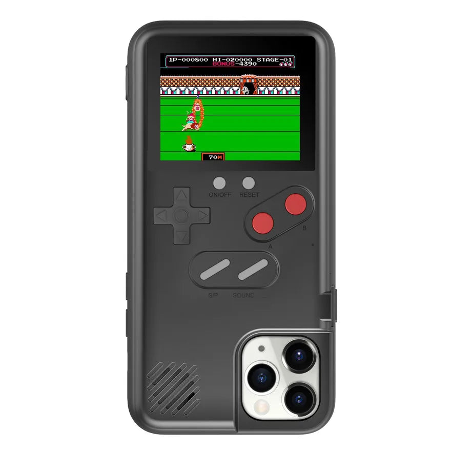 Retro GB Case for Phone 12 Mini/11 Pro Max/XS/XR/X/SE 2020/8 Plus, Playable Game Console Cover