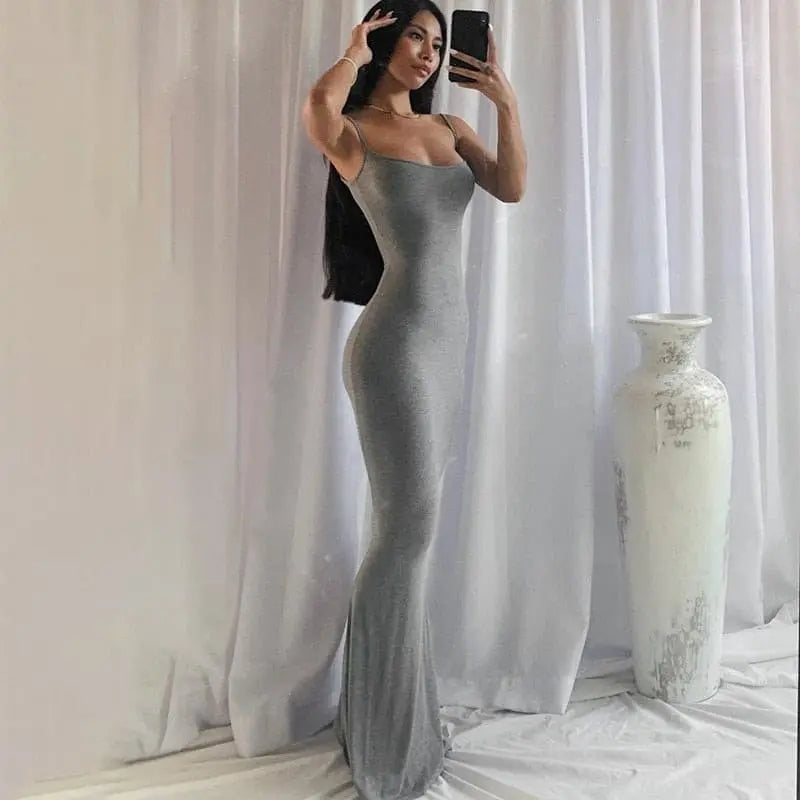 Jade Sleeveless pull over maxi dress.