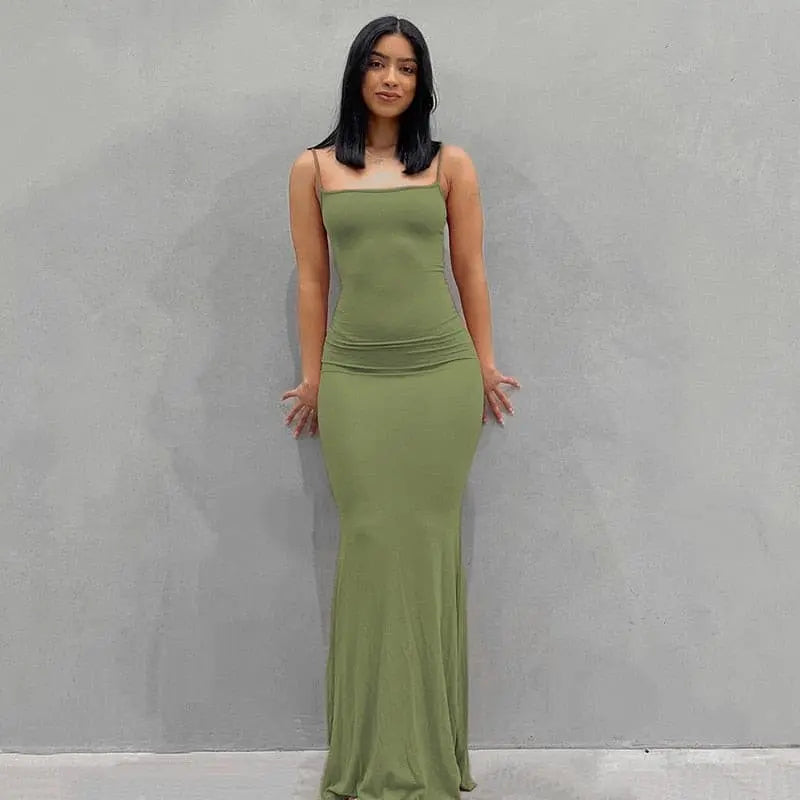 Jade Sleeveless pull over maxi dress.