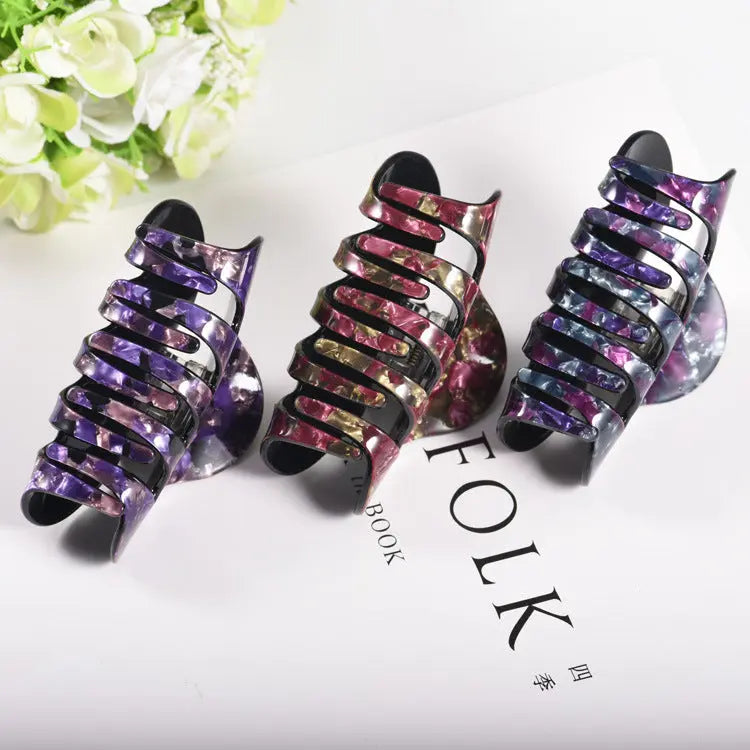 Korea hair accessories large granules acrylic hair catch women's beautiful shower tray hair horse tail hair card headquarter.