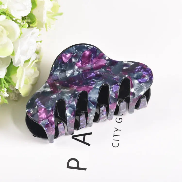 Korea hair accessories large granules acrylic hair catch women's beautiful shower tray hair horse tail hair card headquarter.