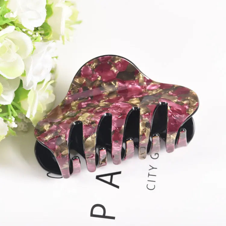 Korea hair accessories large granules acrylic hair catch women's beautiful shower tray hair horse tail hair card headquarter.