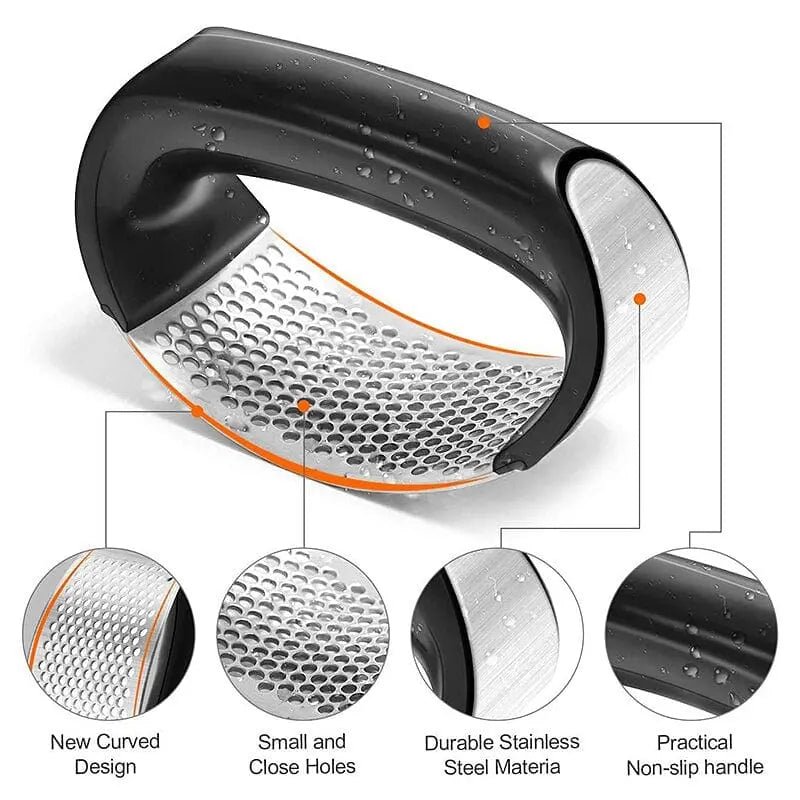 Maisonandcare Stainless Steel Manual Garlic Press Chopper.