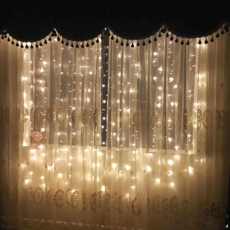 Manufacturers wholesale LED curtain lamp full star color light flashing string wedding room bar Christmas decoration lamp.