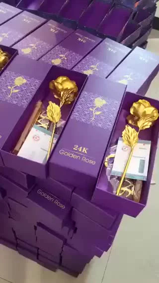 24K Gold Leaf Rose Simulation Bouquet - Perfect Gift for Christmas, Valentine's Day, and Birthdays