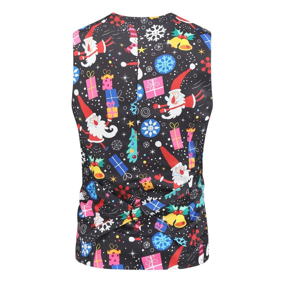 casual suit 3 sets of Christmas 3D print western clothing suits evening dress tide