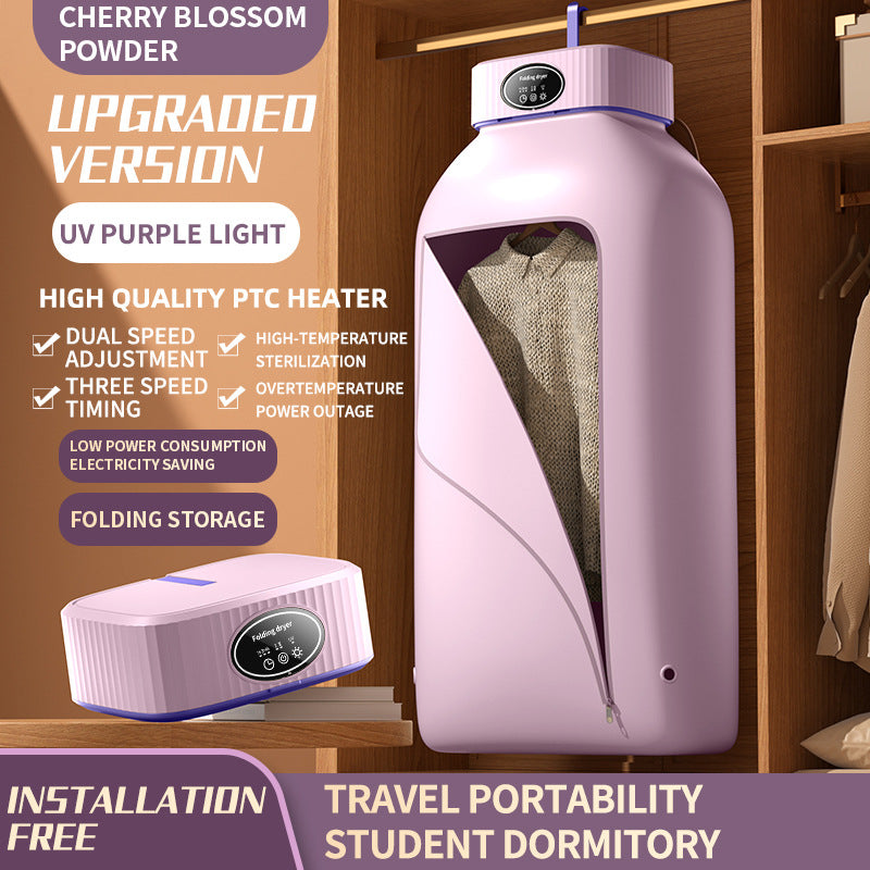 Cross-border foreign trade dryer, small household telescopic folding dryer, outdoor travel portable clothes dryer