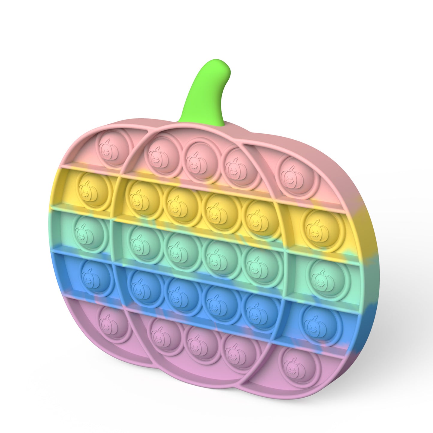 Halloween Rainbow Color Pumpkin Catcher Pioneer Top Drop Decompression Toy Amazon Push Pop Fidget